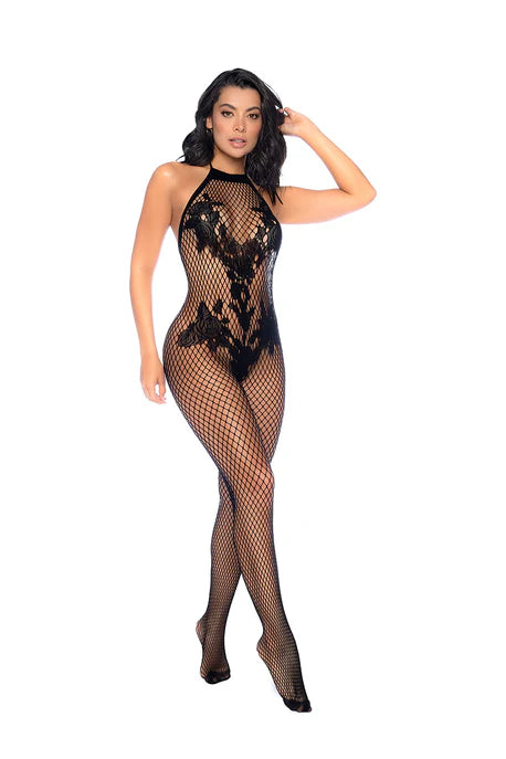 Floral Fishnet Bodystocking
