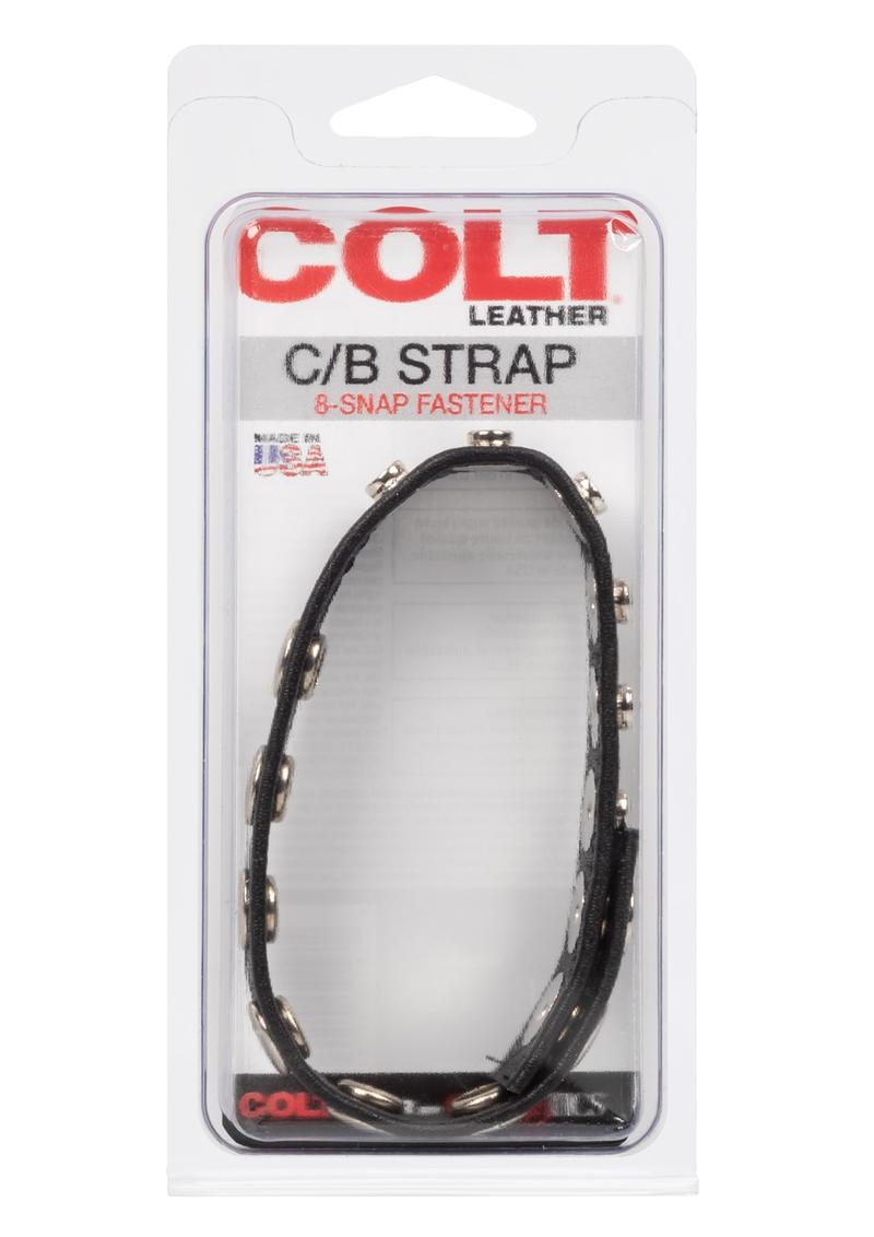 COLT Leather C/B Strap Adjustable 8 Snap Cock Ring