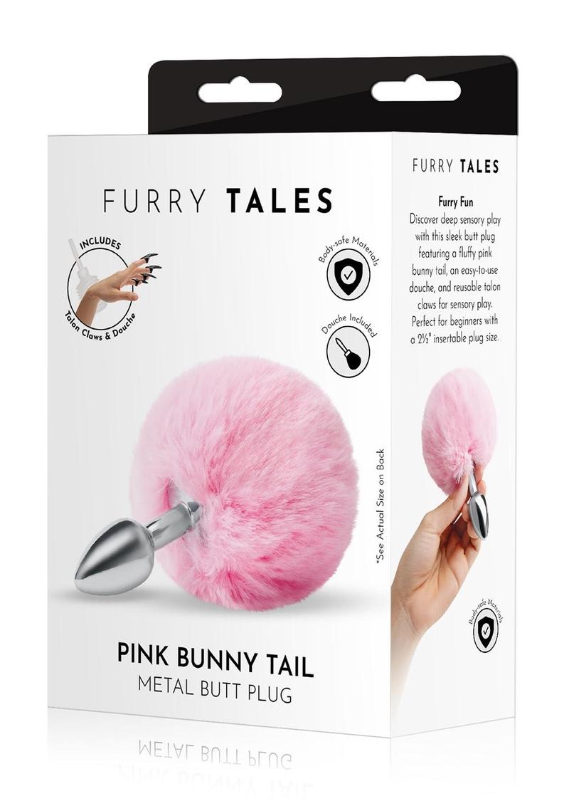 Fluffy Bunny Metal Butt Plug