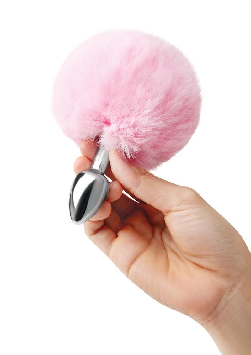 Fluffy Bunny Metal Butt Plug