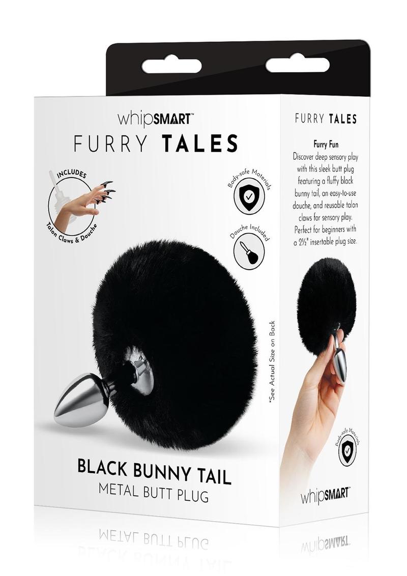 Fluffy Bunny Metal Butt Plug