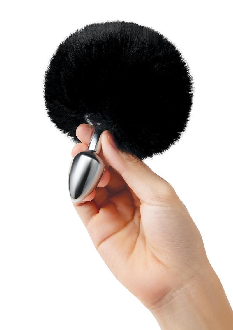 Fluffy Bunny Metal Butt Plug