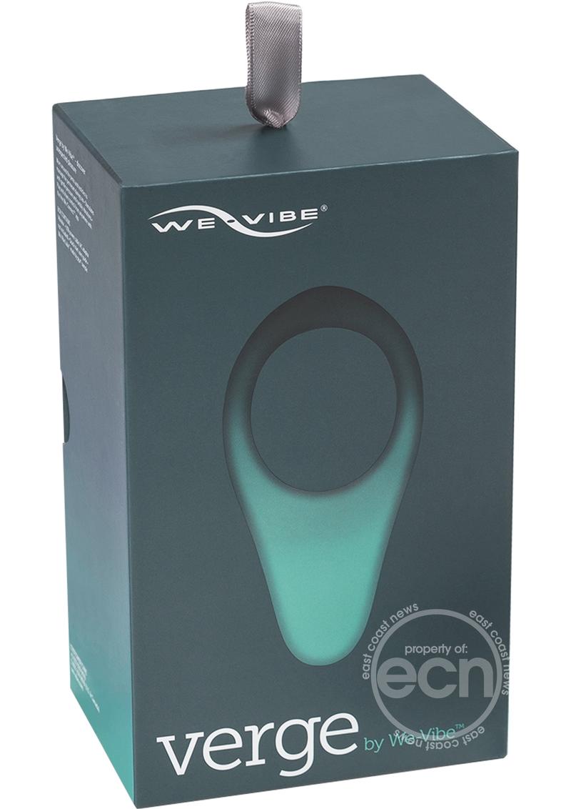 We-Vibe Verge Rechargeable Silicone Vibrating Perineum Cock Ring - Slate