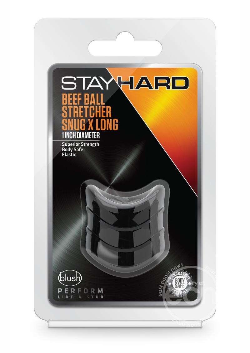 Stay Hard Beef Ball Stretcher Snug X Long - Black