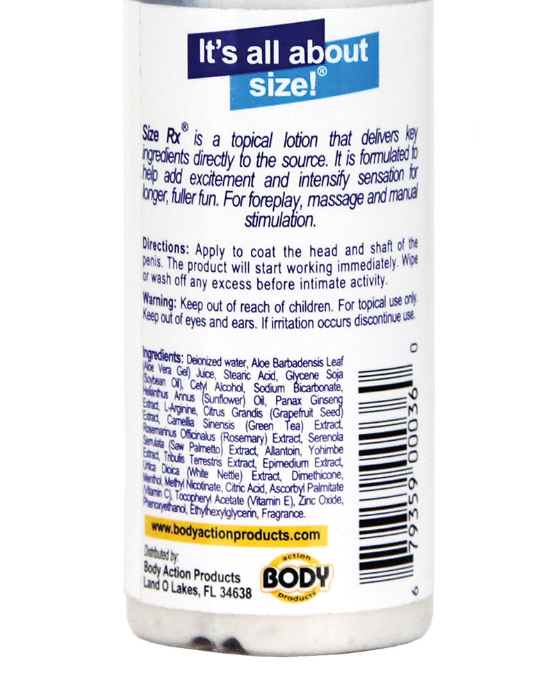Size Rx Lotion - 2 oz Bottle