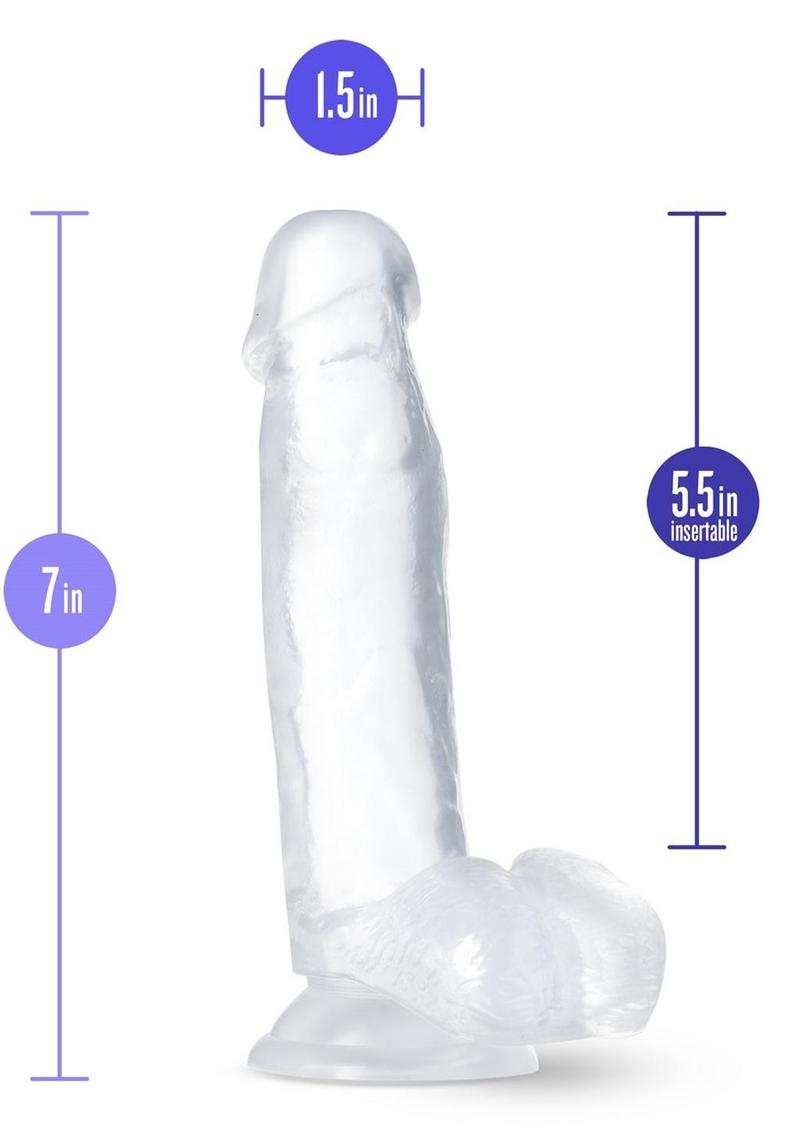 B Yours Diamond Gleam Dildo 7in - Clear
