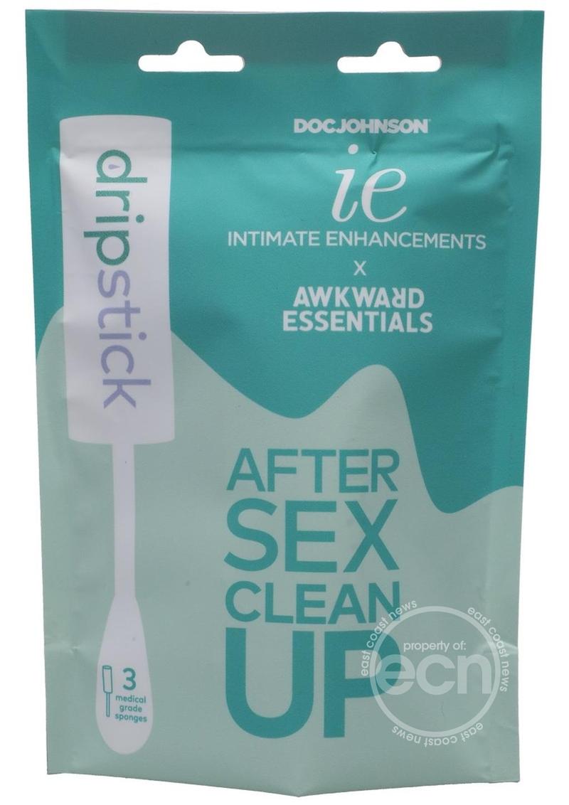 Intimate Enhancements Awkward Essentials Dripsticks After Sex Clean Up Bag (3 per Pack)