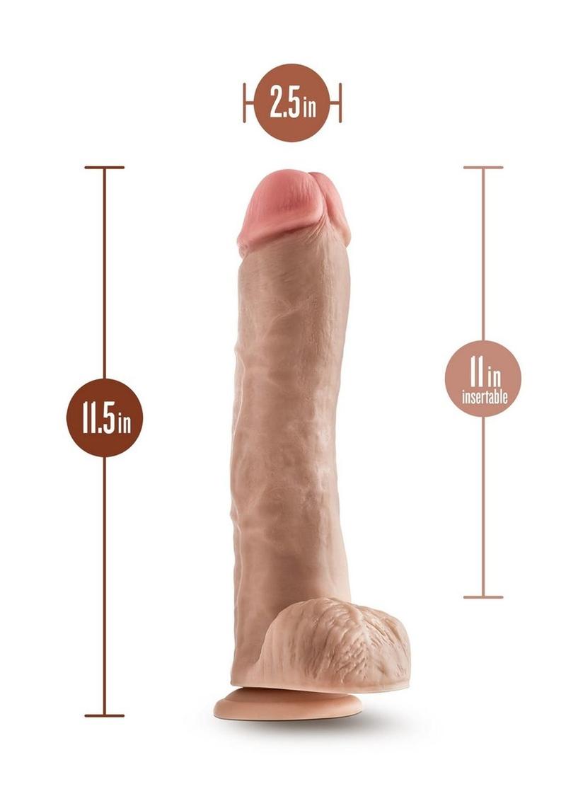Dr. Skin - Mr. Savage - 11.5 Inch Dildo with Balls - Beige