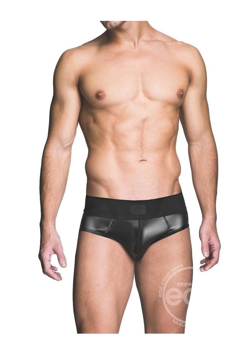 Prowler Red Wetlook Ass-Less Brief - Black