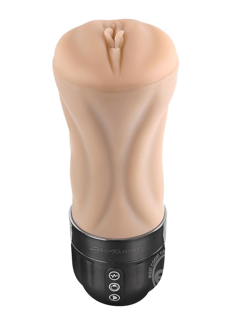 Zero Tolerance Tight Lipped Rechargeable Pussy Masturbator - Vanilla