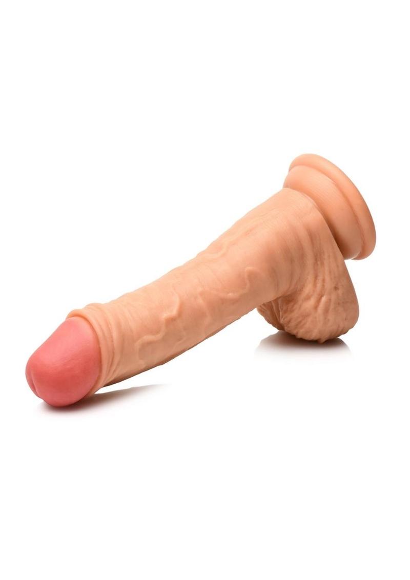 Thinz Uncut Dildo with Balls 7in - Vanilla