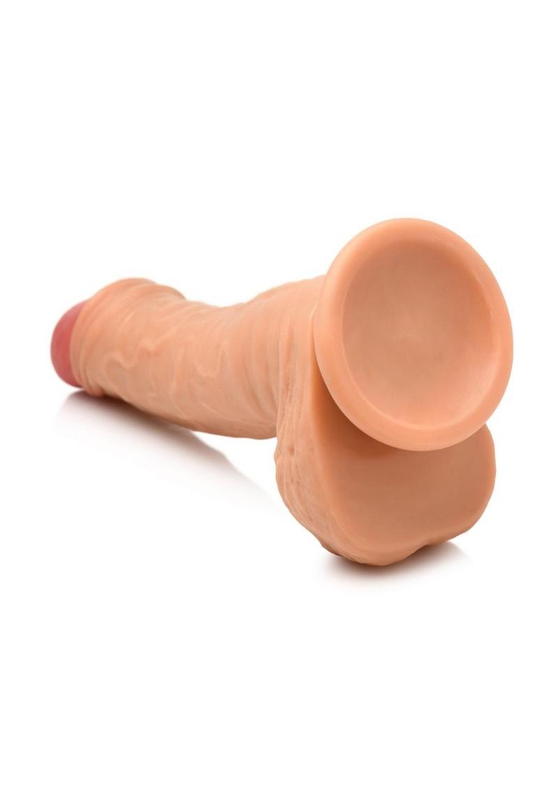 Thinz Uncut Dildo with Balls 7in - Vanilla