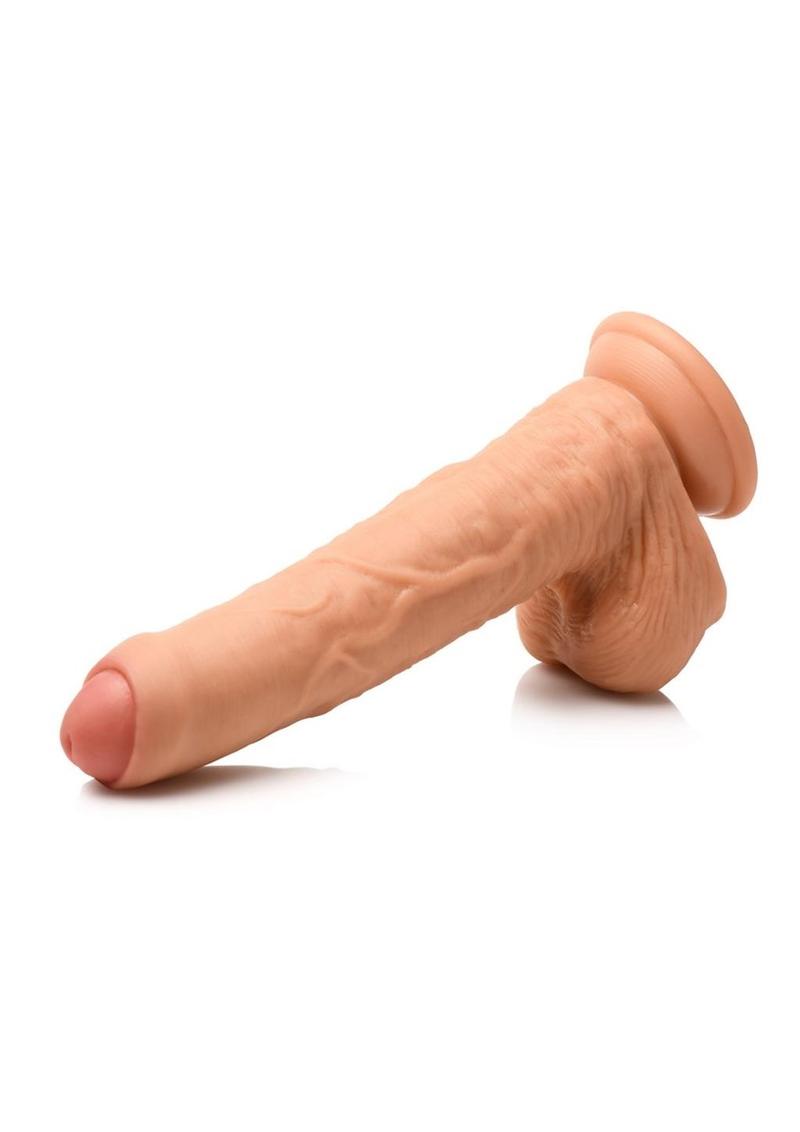 Thinz Uncut Dildo with Balls 8in - Vanilla