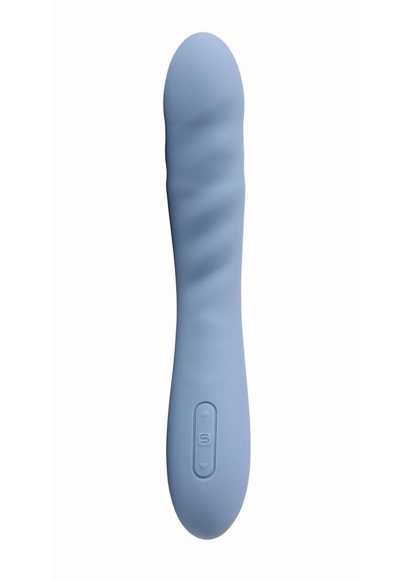 Svakom Ava Neo Rechargeable Silicone Vibrator with Remote - Blue