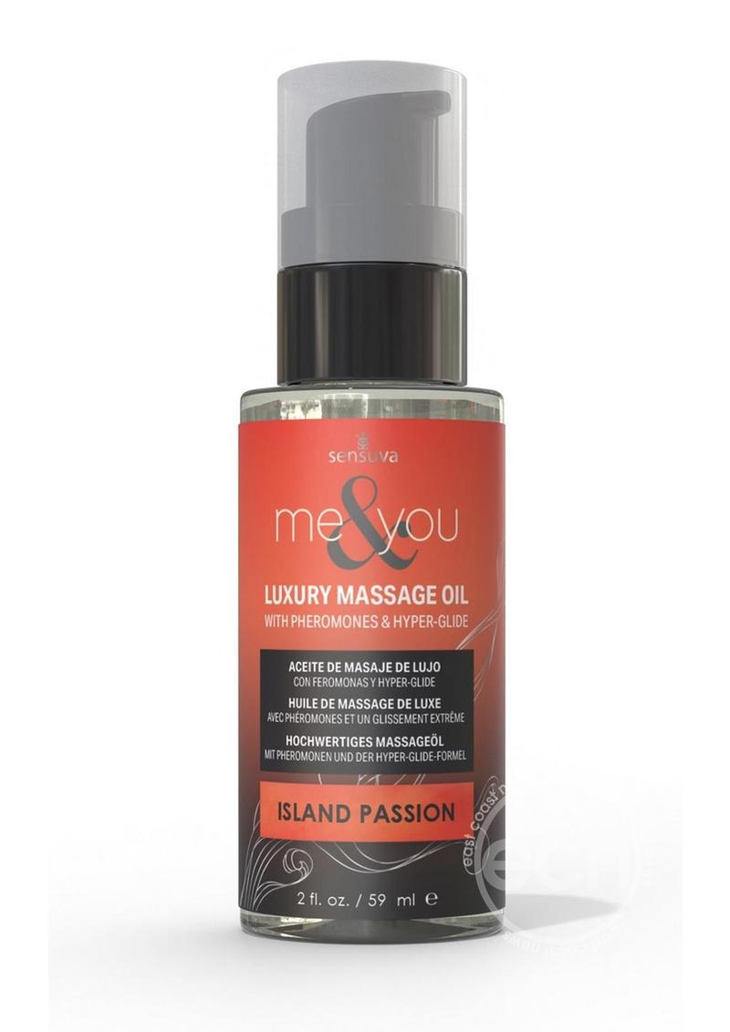 Me & You Pheromone Infused Luxury Massage Oil - Island Passion - 2oz