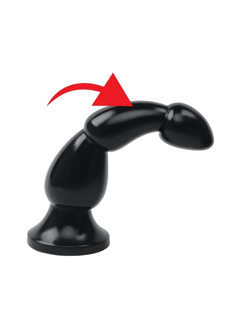 Lux Fetish Ribbed Butt Plug 9in - Black