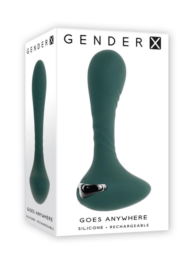 Gender X Goes Anywhere Rechargeable Silicone Anal Plug - Green