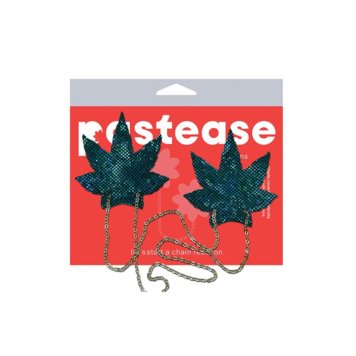 Pastease Chains Disco Weed Leaf - Green O/S