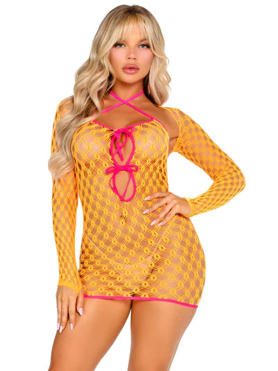 Reckless Romance Net Dress Set