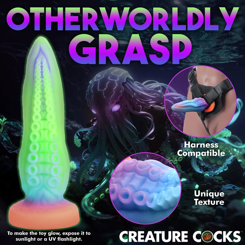 Tenta-Cock Glow-In-The-Dark Silicone Dildo