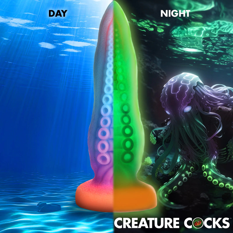 Tenta-Cock Glow-In-The-Dark Silicone Dildo