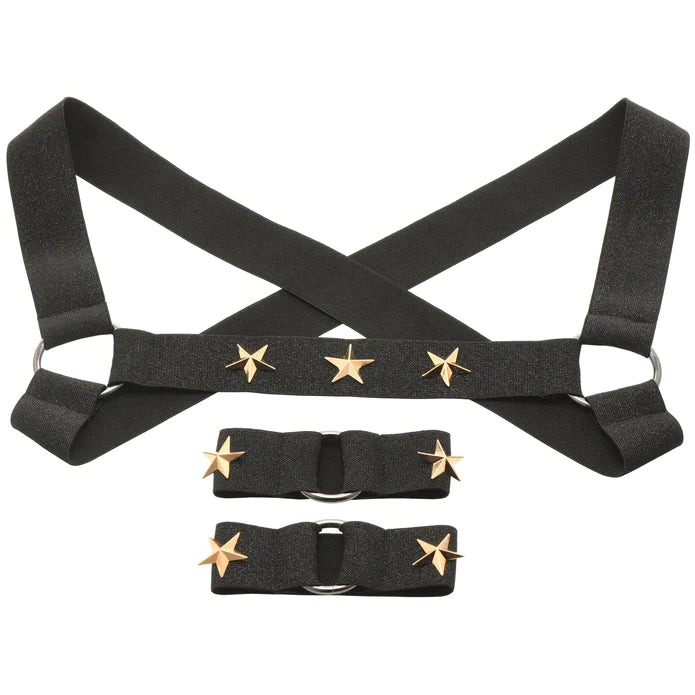 Star Boy Male Rave Chest Harness With Arm Bands