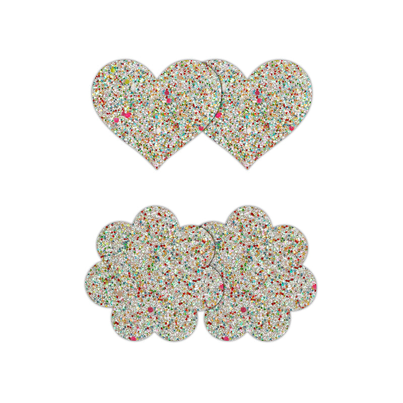Pretty Pasties - Heart & Flower - Glow - 2 Pair