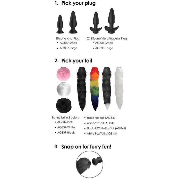 Snap-On Interchangeable Silicone Anal Plug