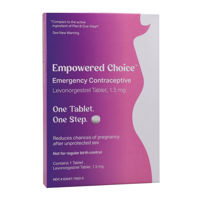Versea Empowered Choice Emergency Contraception Single Levonorgestrel Pill - 1.5 mg Tablet
