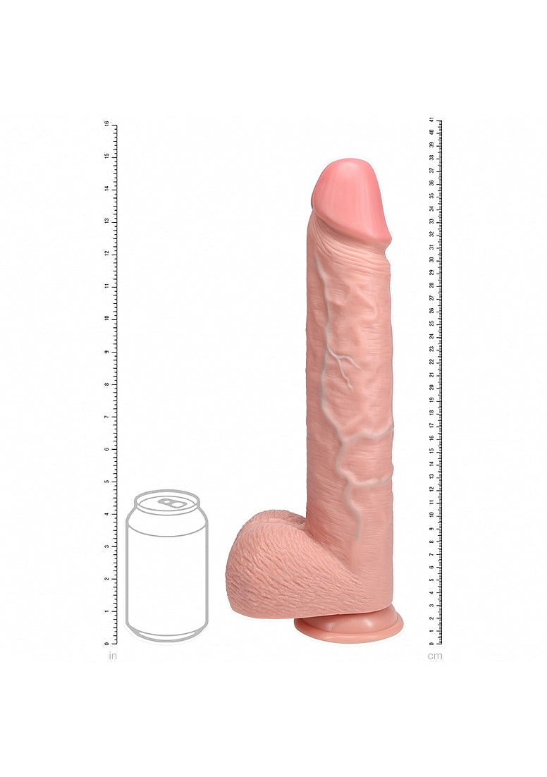 Real Rock Extra Long With Balls 15" Dildo