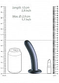 Smooth G-Spot Dildo - Gunmetal