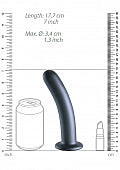 Smooth G-Spot Dildo - Gunmetal