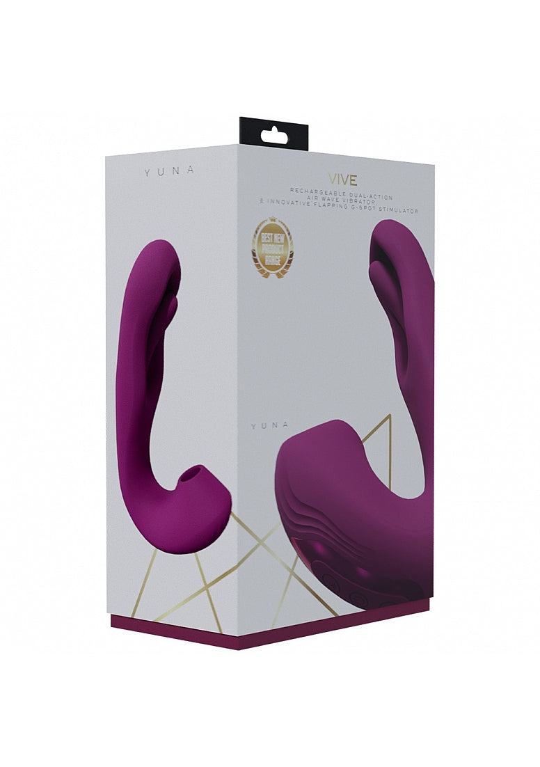 Yuna - Rechargeable Dual Action Airwave Vibrator with Innovative G-Spot Flapping Stimulator