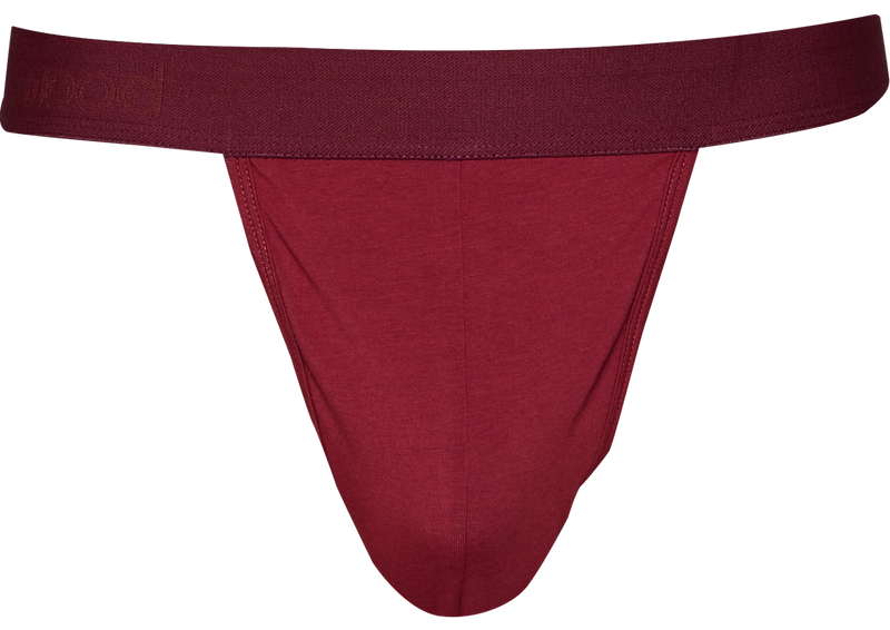 Wood Thong - Burgundy