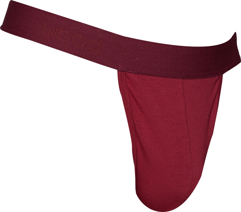 Wood Thong - Burgundy