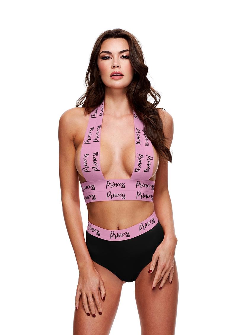 2 Pc Logo Elastic Booty Short