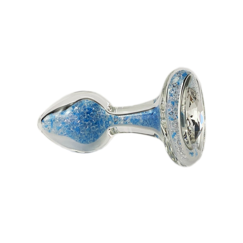 Sparkle Glow Butt Plug with Crystal Base
