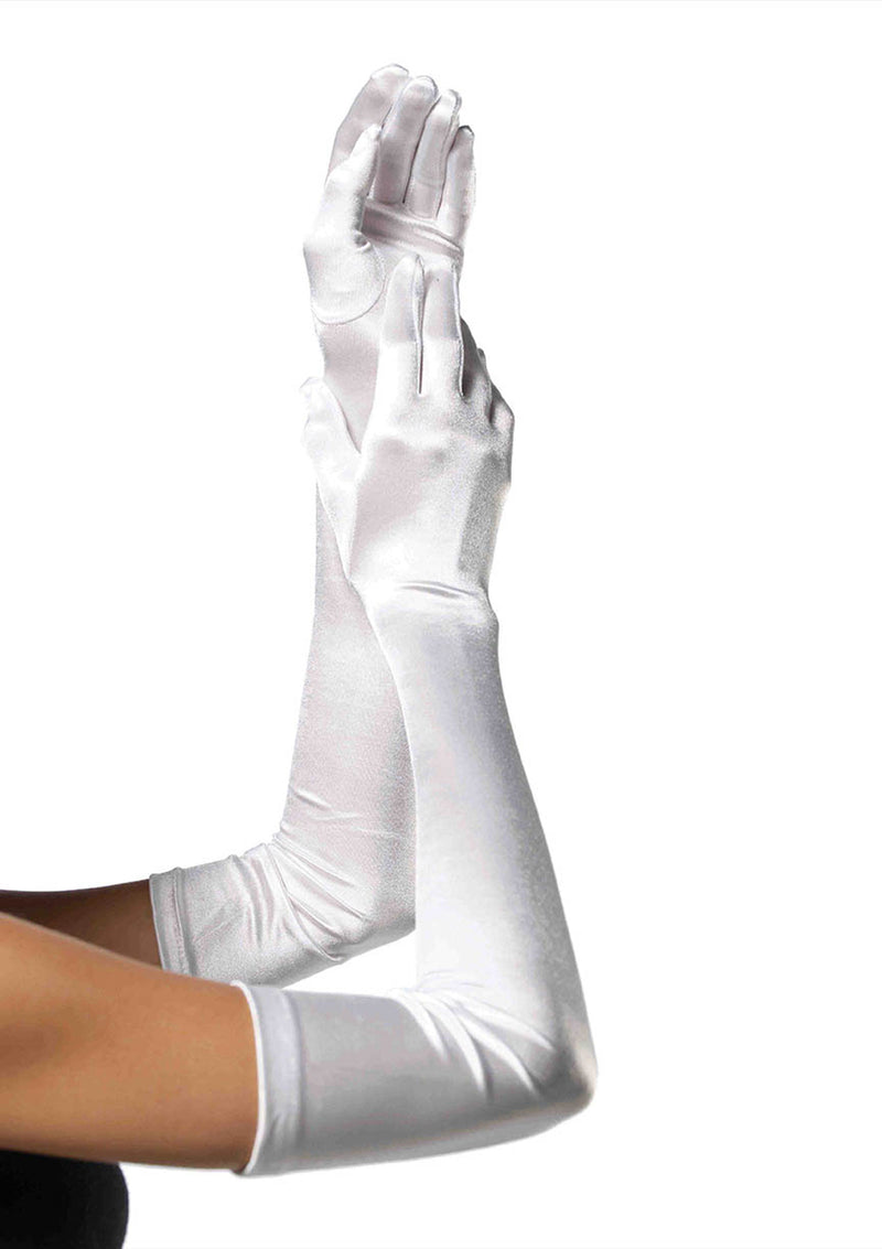 Extra Long Satin Gloves O/S