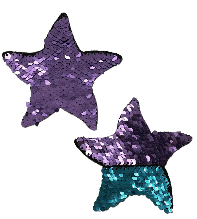 Pastease Purple & Turquoise Flip Sequin Star
