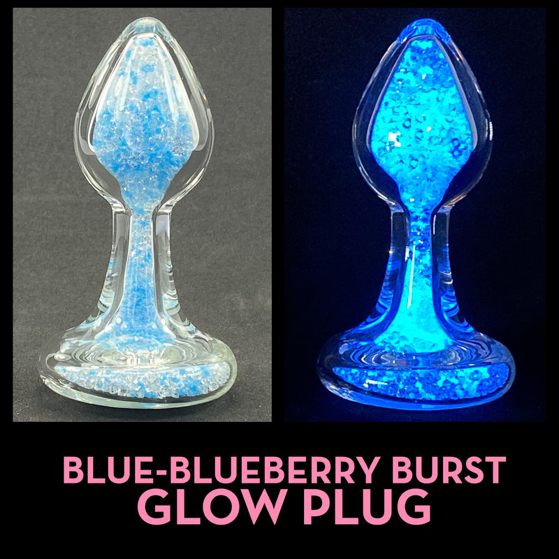 Sparkle Glow Butt Plug with Crystal Base