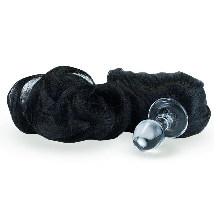 Crystal Minx Detachable Faux Pony Tail Plug Black