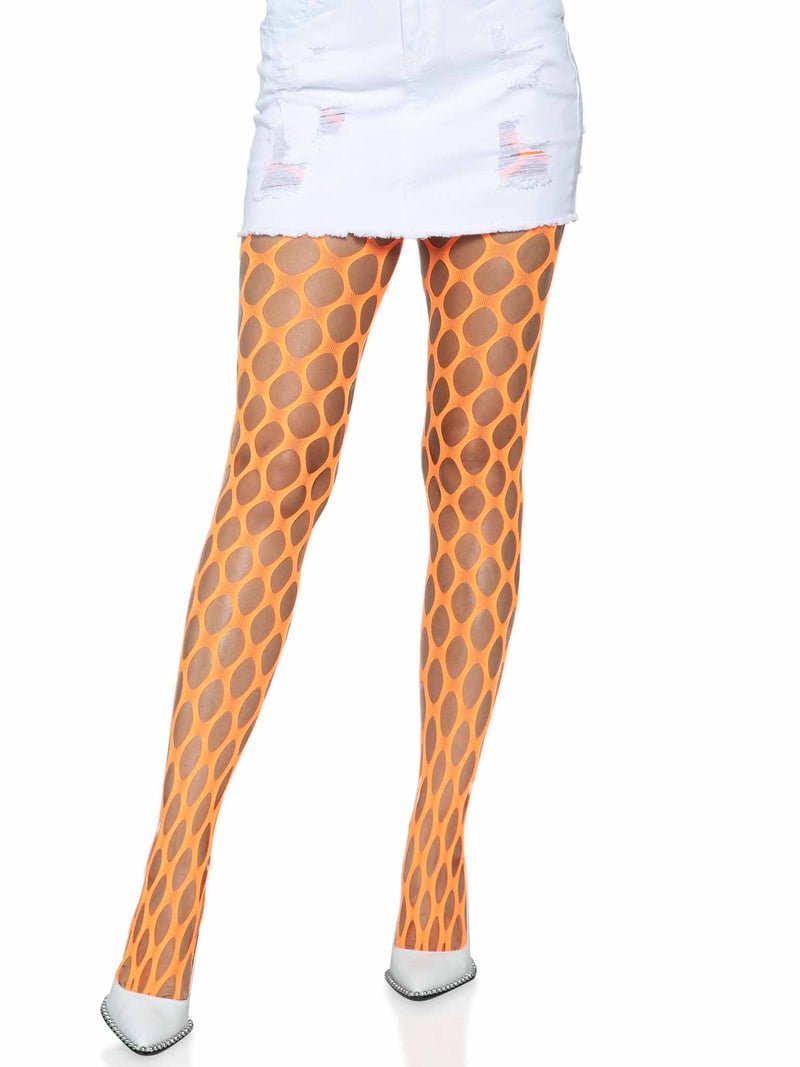 Jumbo Pothole Net Tights O/S Neon