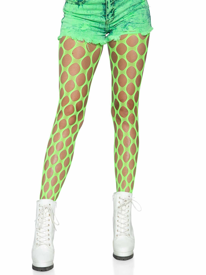 Jumbo Pothole Net Tights O/S Neon