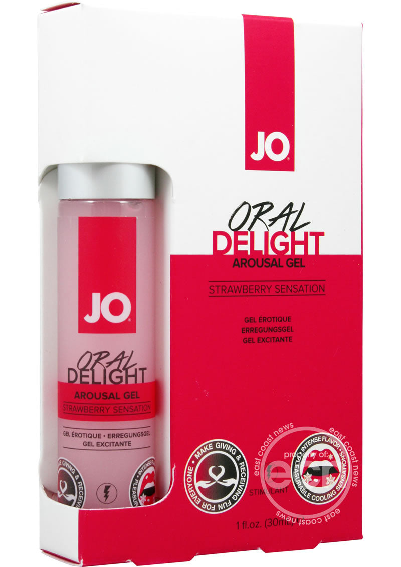 JO Oral Delight Flavored Arousal Gel Strawberry 1oz