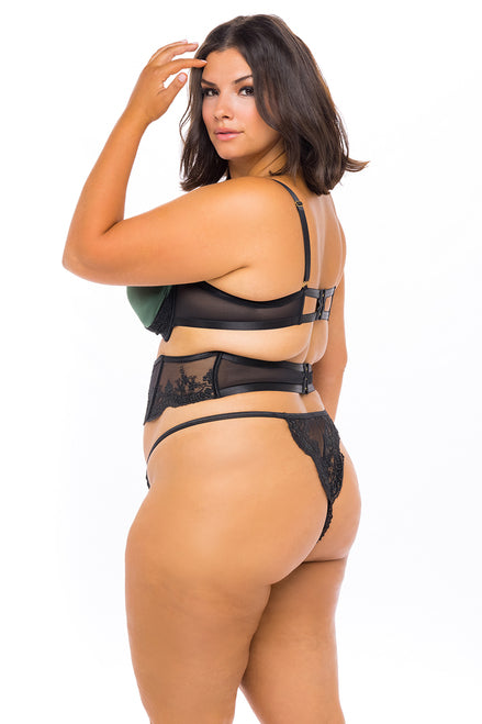 Paulette Mesh and Lace Three Piece Set