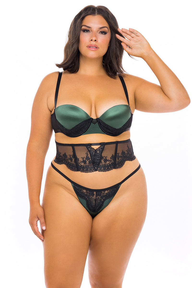 Paulette Mesh and Lace Three Piece Set