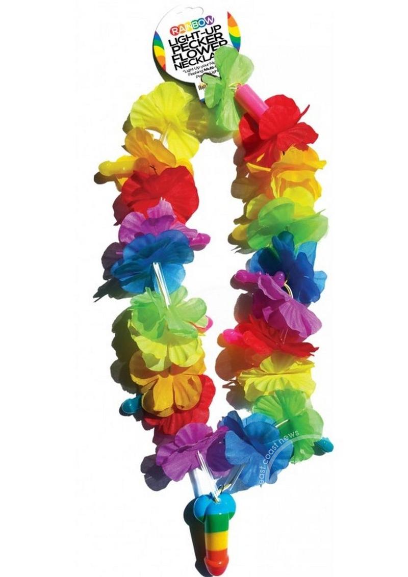 Rainbow Light Up Flower Necklace