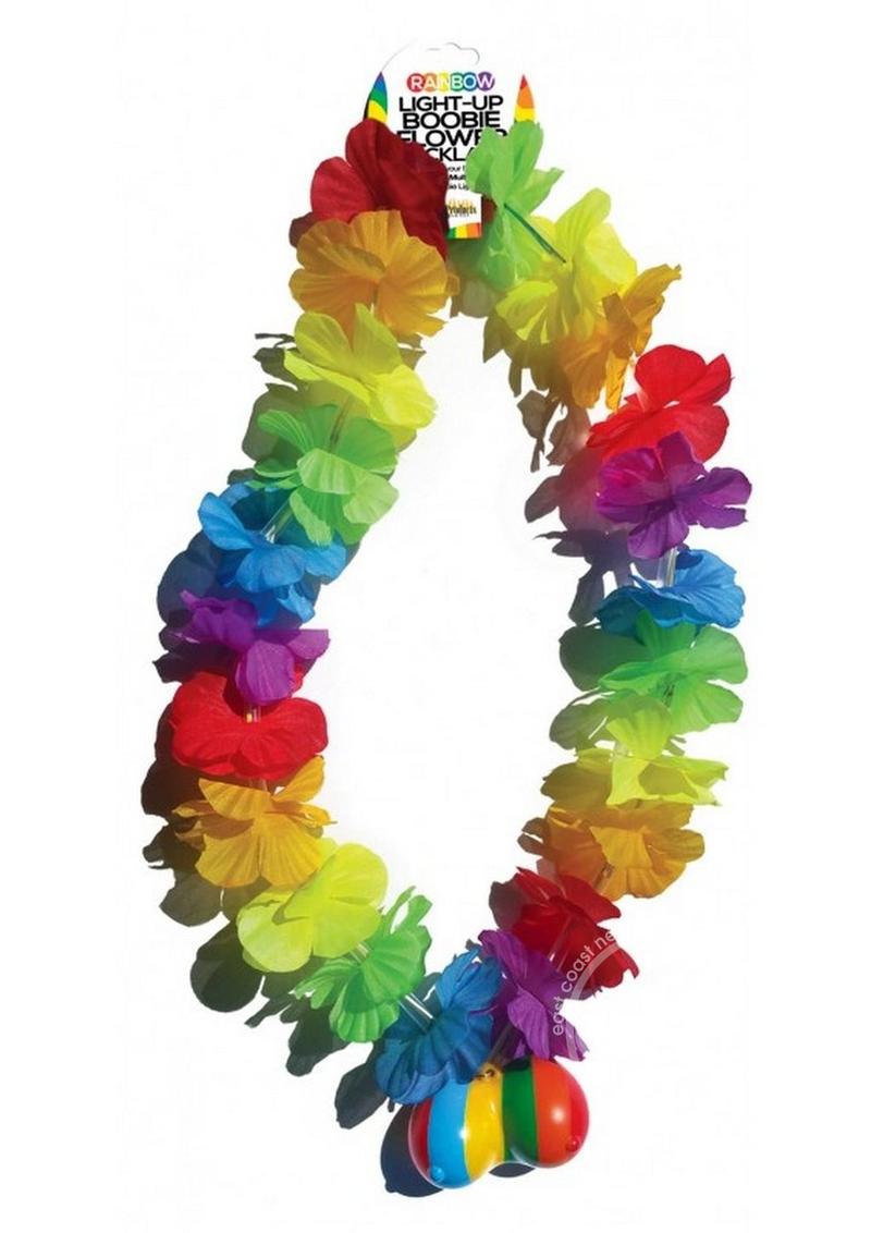 Rainbow Light Up Flower Necklace