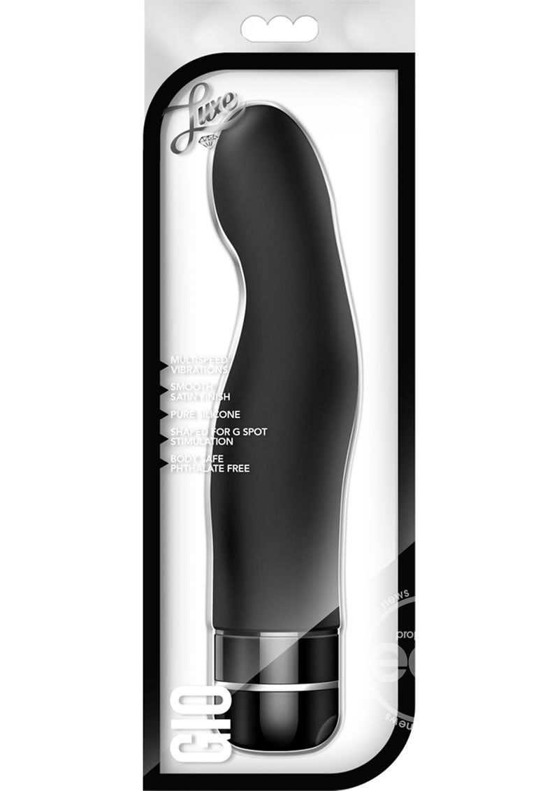 Luxe Gio Vibrating Silicone Dildo 8in