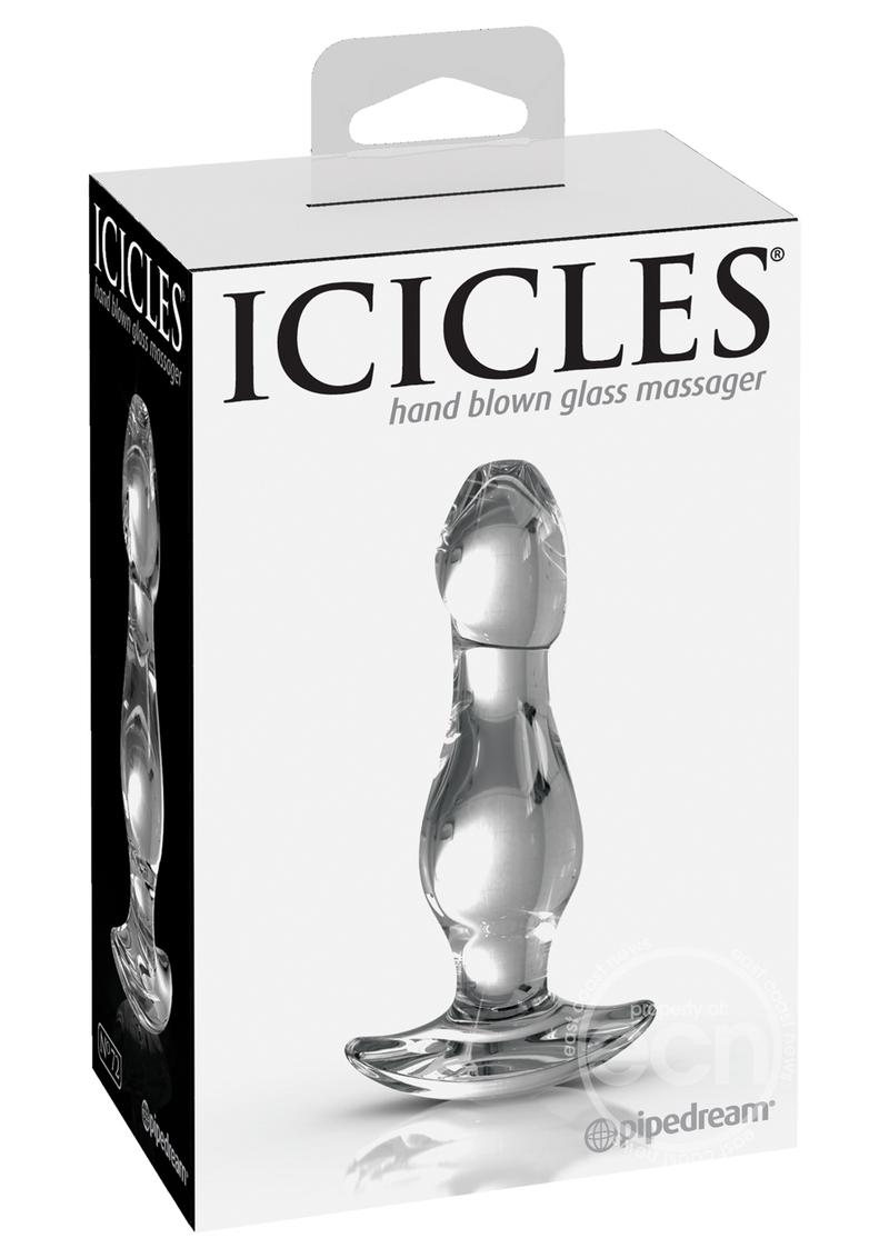 Icicles No 72 Glass Anal Plug - Clear